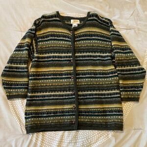 Vintage Millar Made in Ireland Wool Cardigan Sweater, Women's Size L